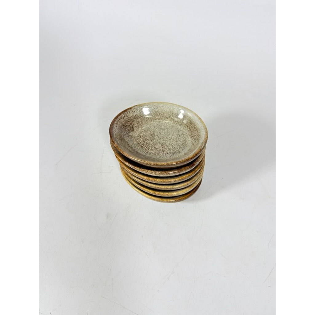 Stoneware Ceramic Sauce Dishes Set of 6 Vintage Small Bowls for Dips, Appetizers, and Snacks Replacement China