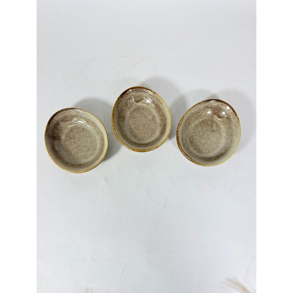 Stoneware Ceramic Sauce Dishes Set of 6 Vintage Small Bowls for Dips, Appetizers, and Snacks Replacement China