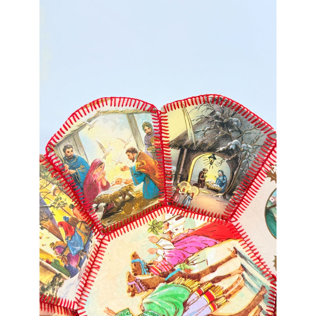 Christmas Card Basket Vintage Handmade Crochet Greeting Card Basket Bowl Christmas Holiday