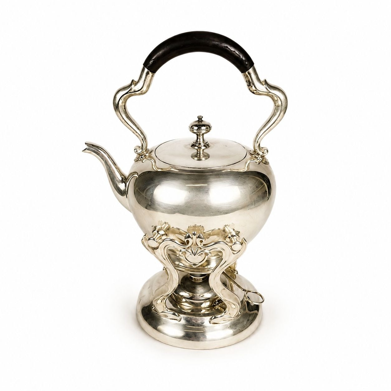 Silver Plated Tilting Tea Pot Urn with Stand Burner Reed and Barton 3970 Tea Service Vintage Silverplated Hollowware