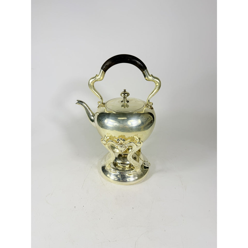 Silver Plated Tilting Tea Pot Urn with Stand Burner Reed and Barton 3970 Tea Service Vintage Silverplated Hollowware
