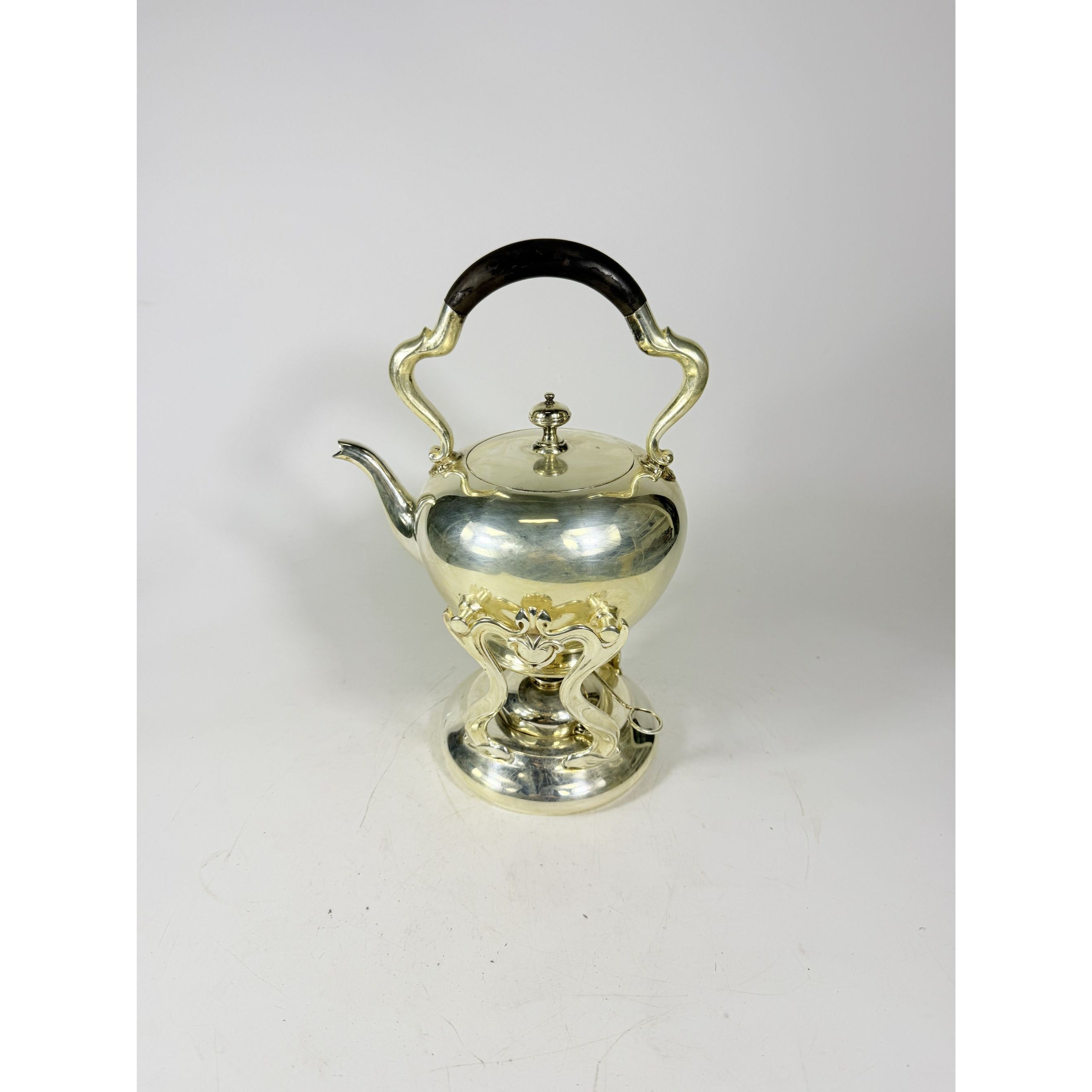 Silver Plated Tilting Tea Pot Urn with Stand Burner Reed and Barton 3970 Tea Service Vintage Silverplated Hollowware