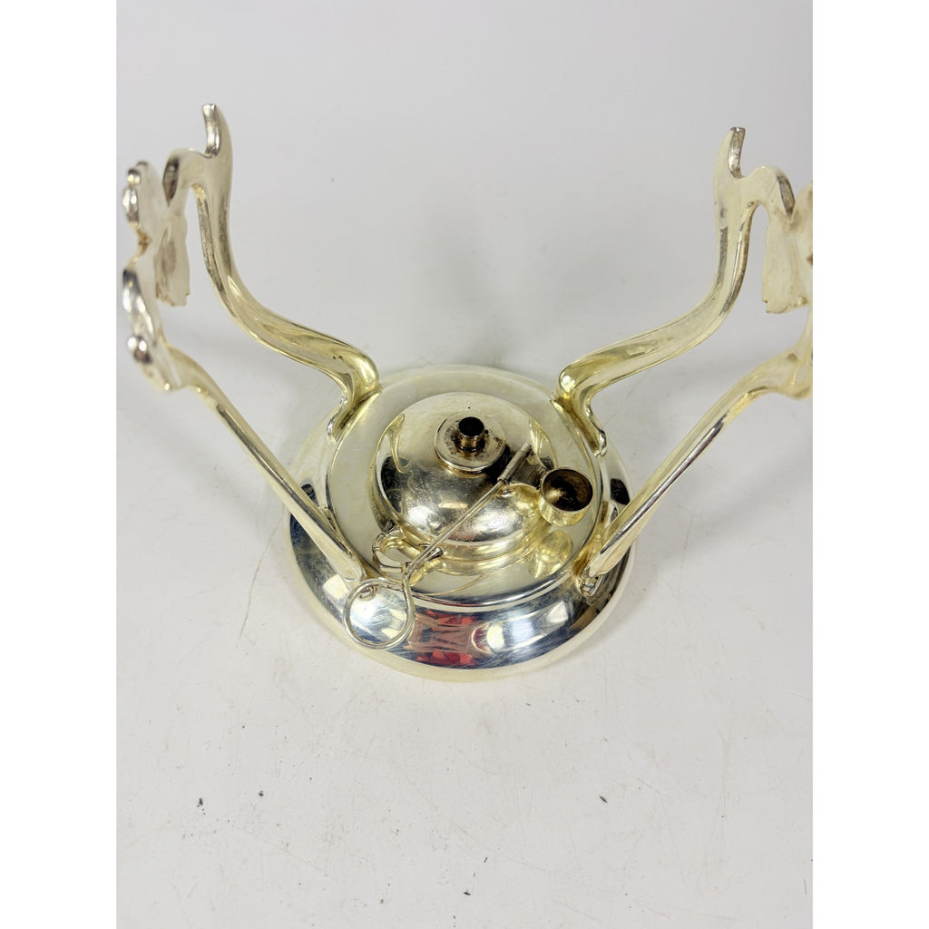 Silver Plated Tilting Tea Pot Urn with Stand Burner Reed and Barton 3970 Tea Service Vintage Silverplated Hollowware