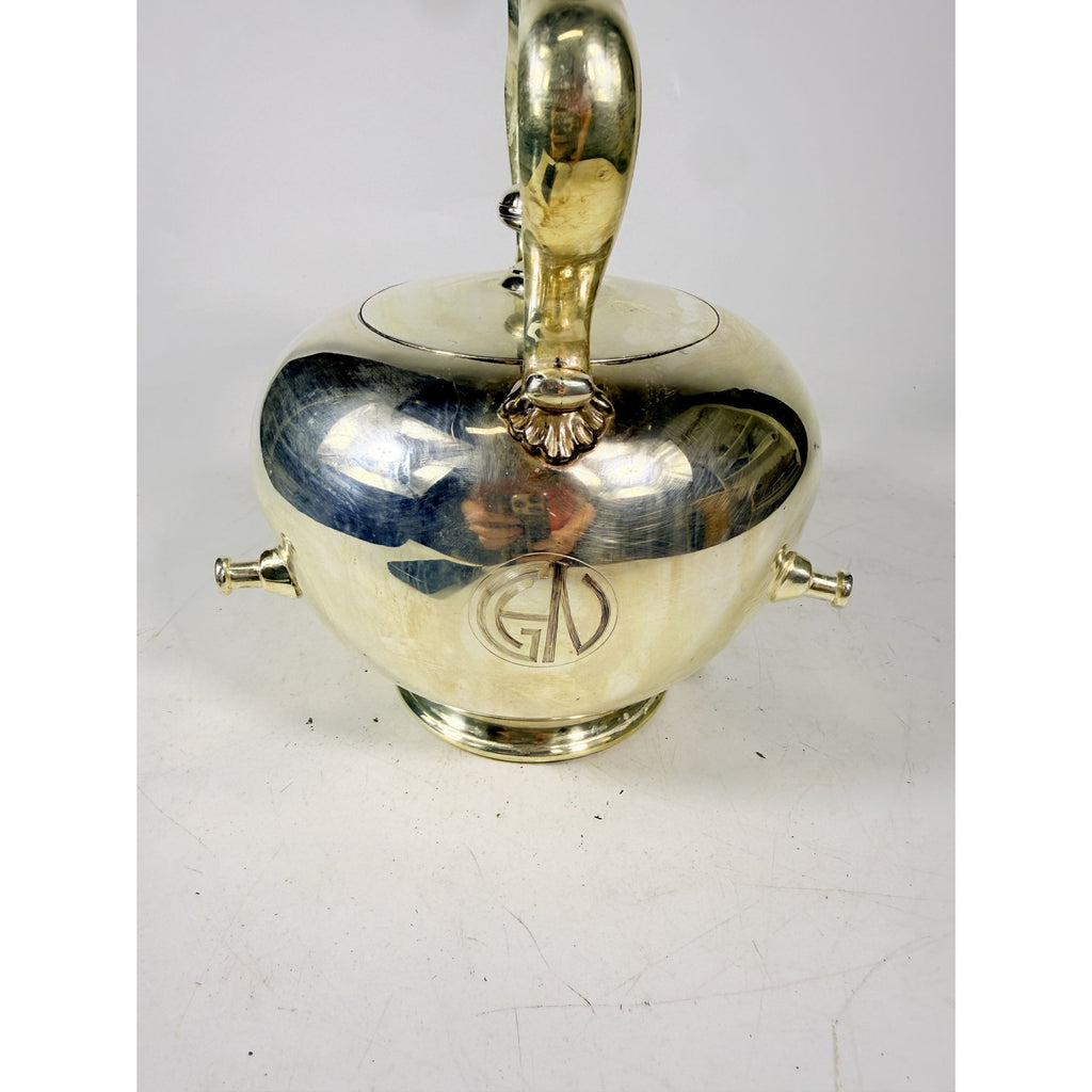 Silver Plated Tilting Tea Pot Urn with Stand Burner Reed and Barton 3970 Tea Service Vintage Silverplated Hollowware