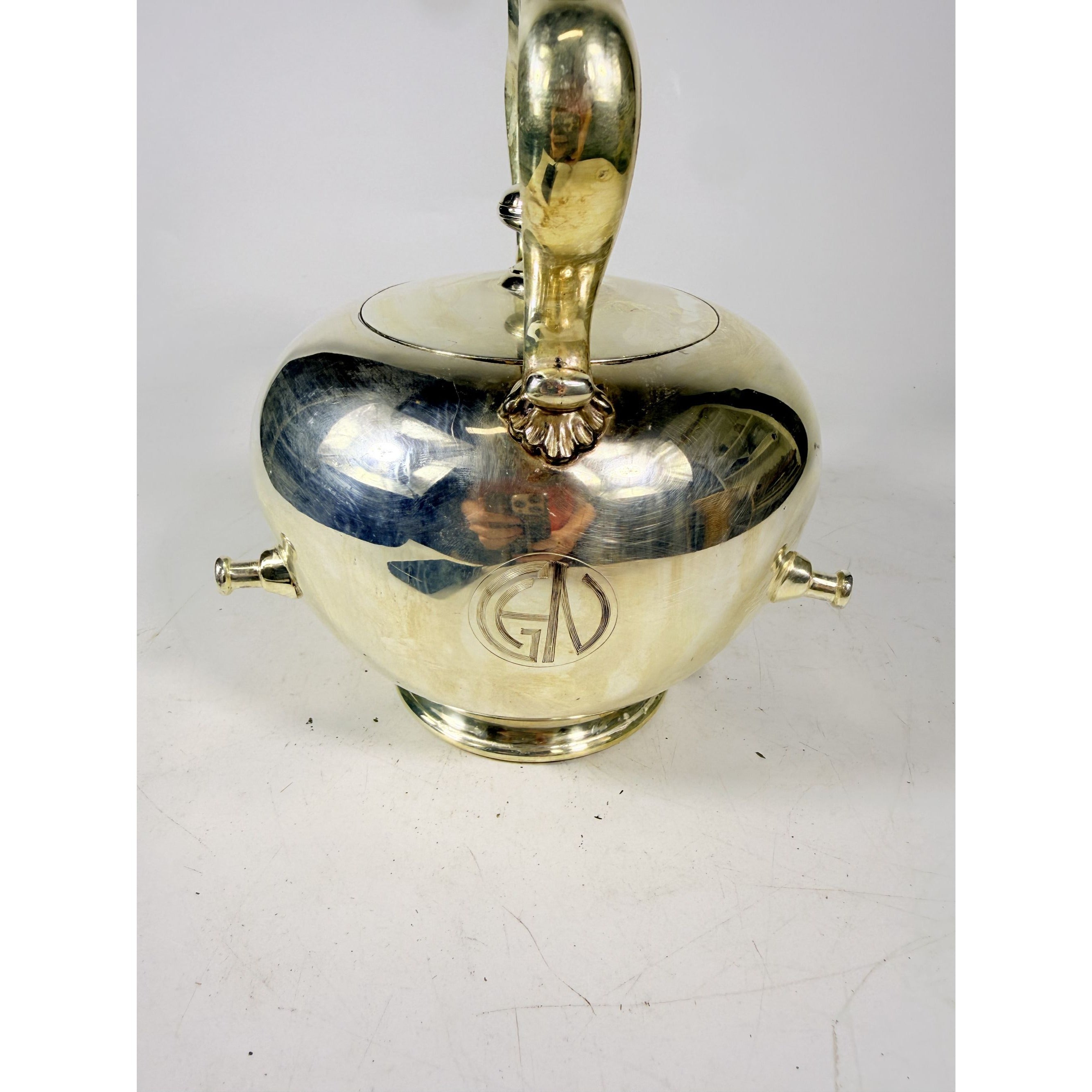 Silver Plated Tilting Tea Pot Urn with Stand Burner Reed and Barton 3970 Tea Service Vintage Silverplated Hollowware