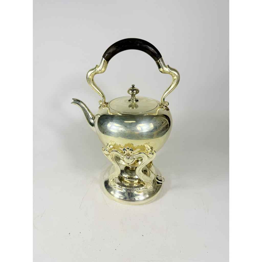 Silver Plated Tilting Tea Pot Urn with Stand Burner Reed and Barton 3970 Tea Service Vintage Silverplated Hollowware