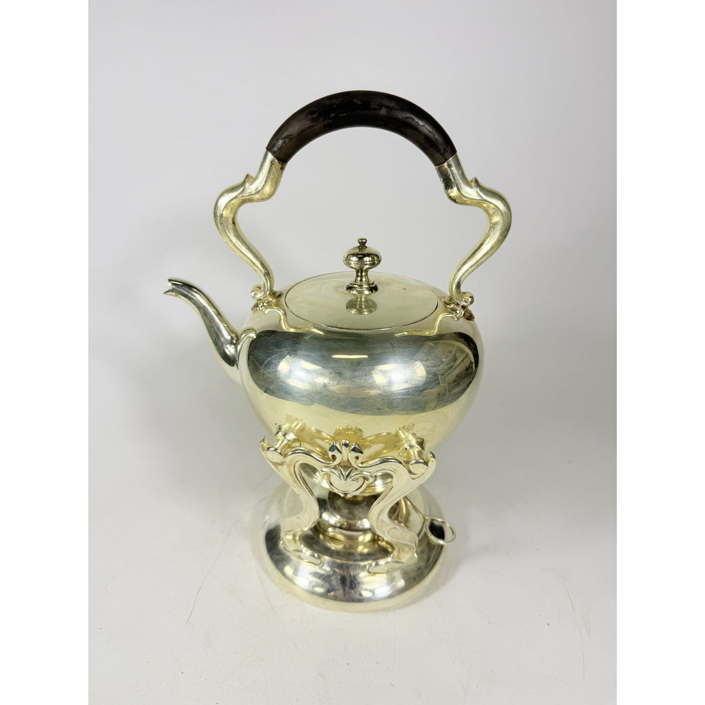Silver Plated Tilting Tea Pot Urn with Stand Burner Reed and Barton 3970 Tea Service Vintage Silverplated Hollowware