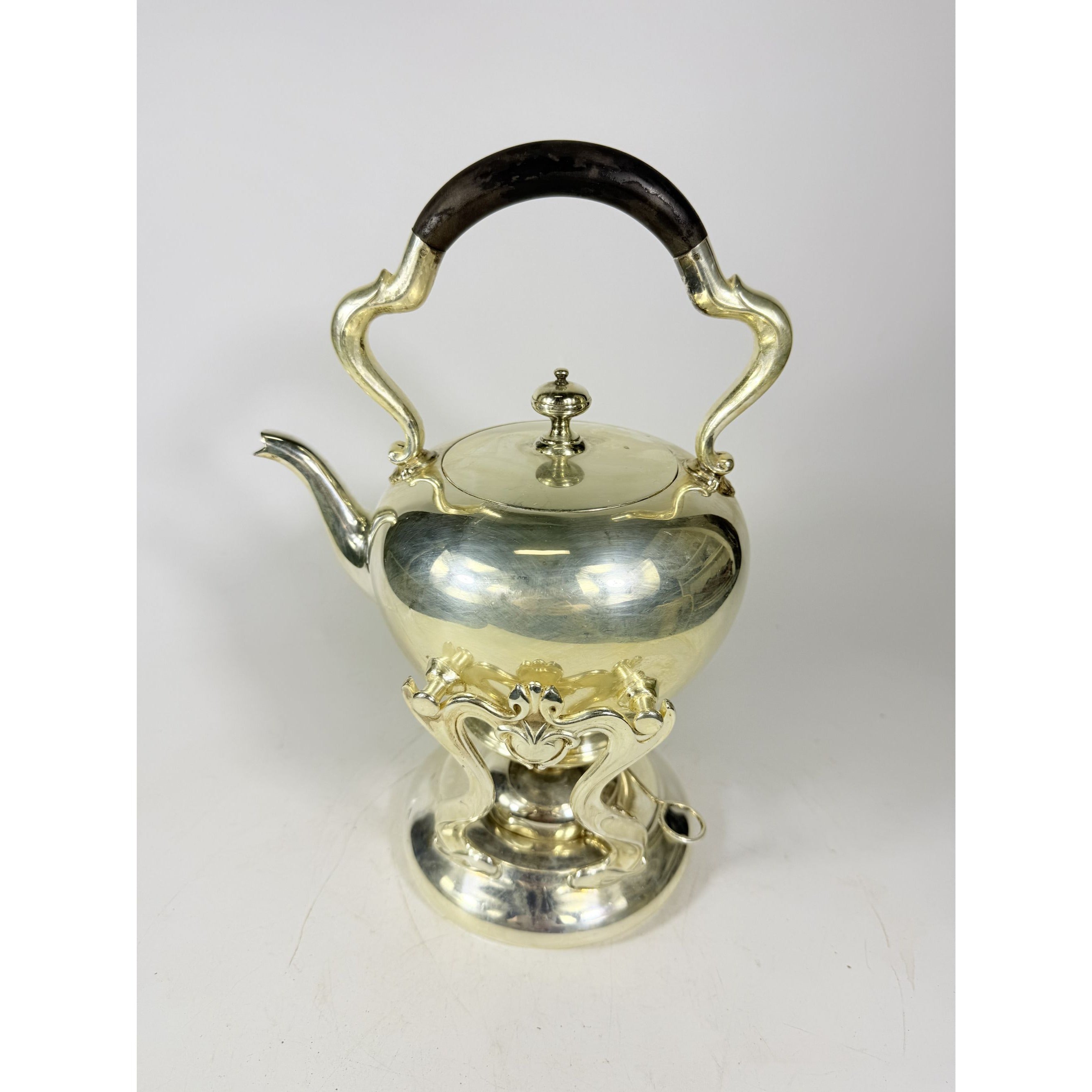 Silver Plated Tilting Tea Pot Urn with Stand Burner Reed and Barton 3970 Tea Service Vintage Silverplated Hollowware
