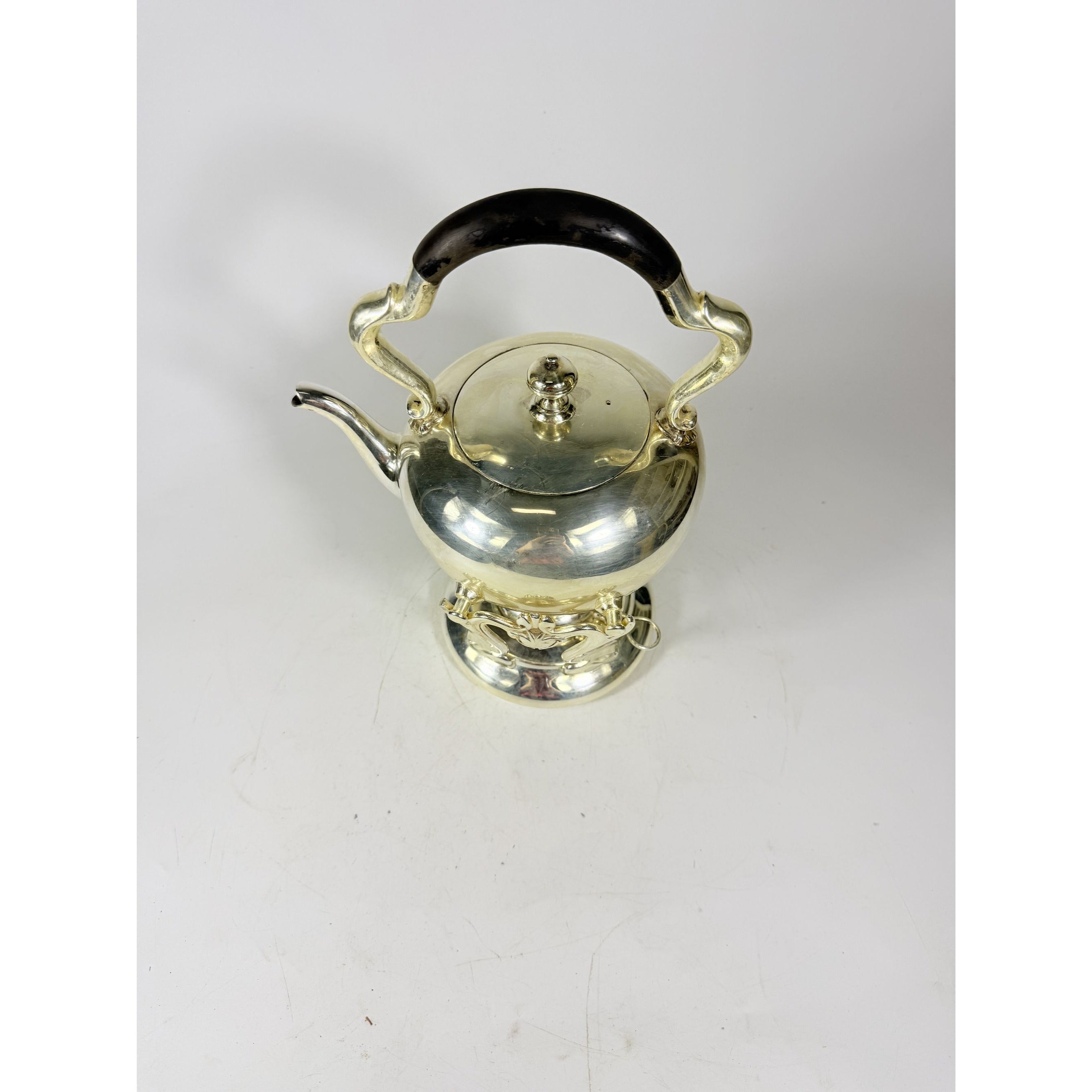 Silver Plated Tilting Tea Pot Urn with Stand Burner Reed and Barton 3970 Tea Service Vintage Silverplated Hollowware