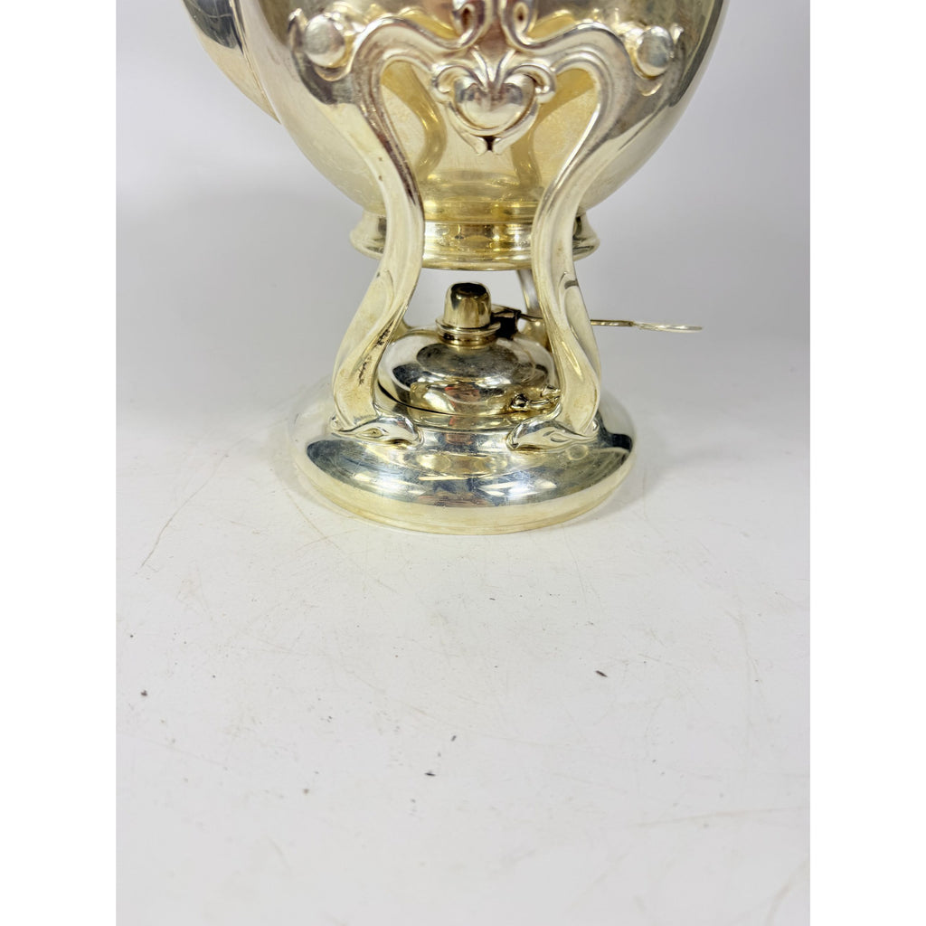 Silver Plated Tilting Tea Pot Urn with Stand Burner Reed and Barton 3970 Tea Service Vintage Silverplated Hollowware