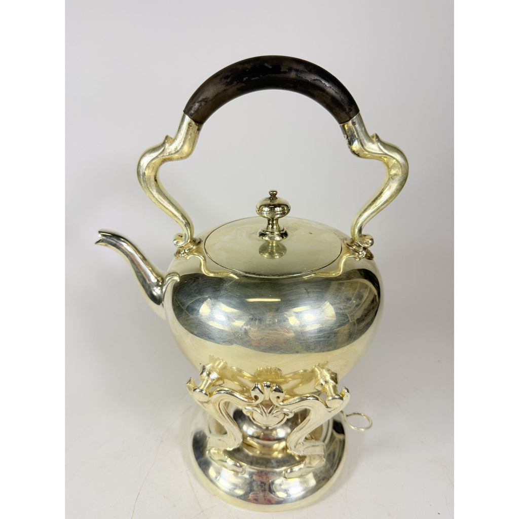 Silver Plated Tilting Tea Pot Urn with Stand Burner Reed and Barton 3970 Tea Service Vintage Silverplated Hollowware