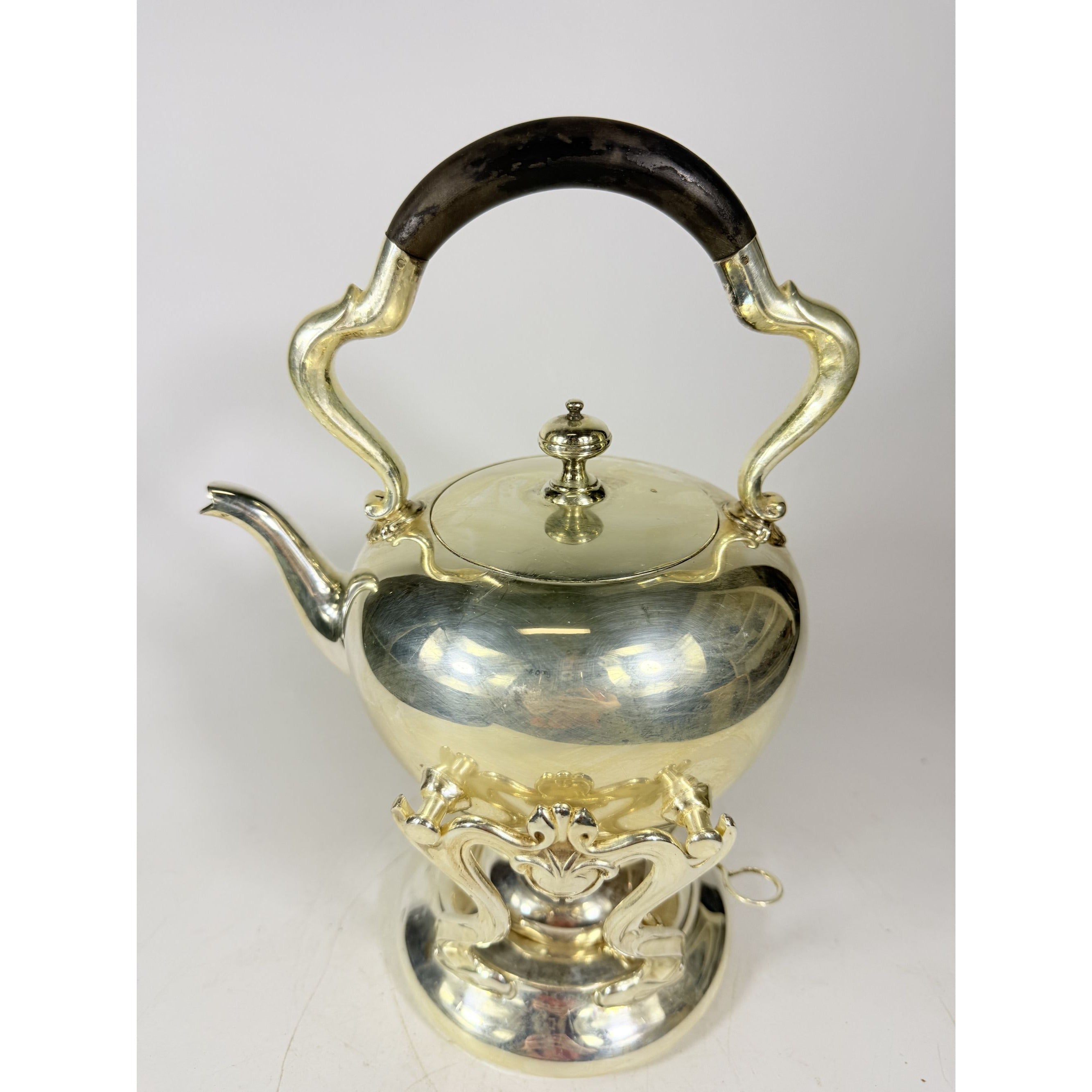 Silver Plated Tilting Tea Pot Urn with Stand Burner Reed and Barton 3970 Tea Service Vintage Silverplated Hollowware