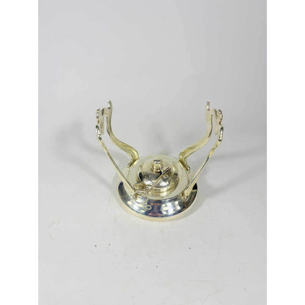 Silver Plated Tilting Tea Pot Urn with Stand Burner Reed and Barton 3970 Tea Service Vintage Silverplated Hollowware