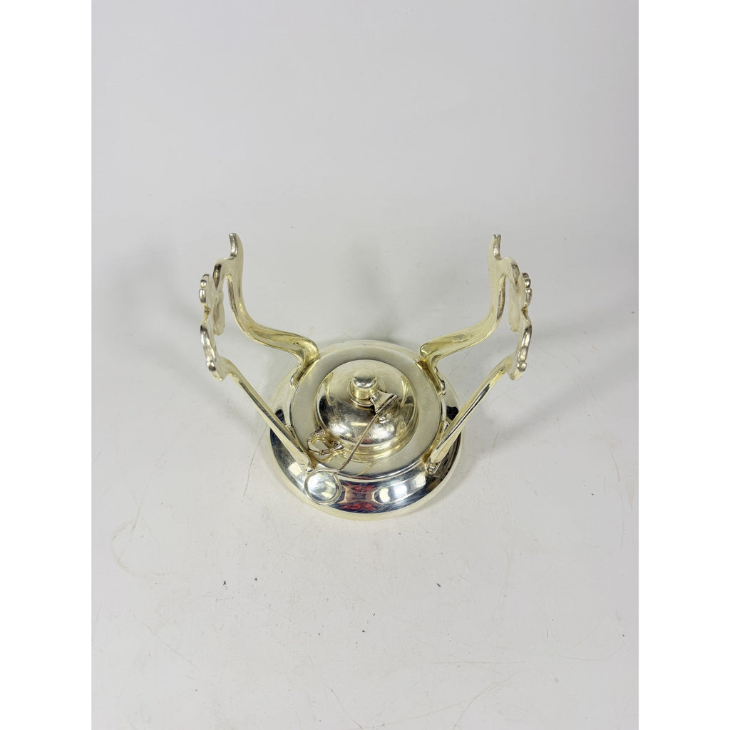 Silver Plated Tilting Tea Pot Urn with Stand Burner Reed and Barton 3970 Tea Service Vintage Silverplated Hollowware
