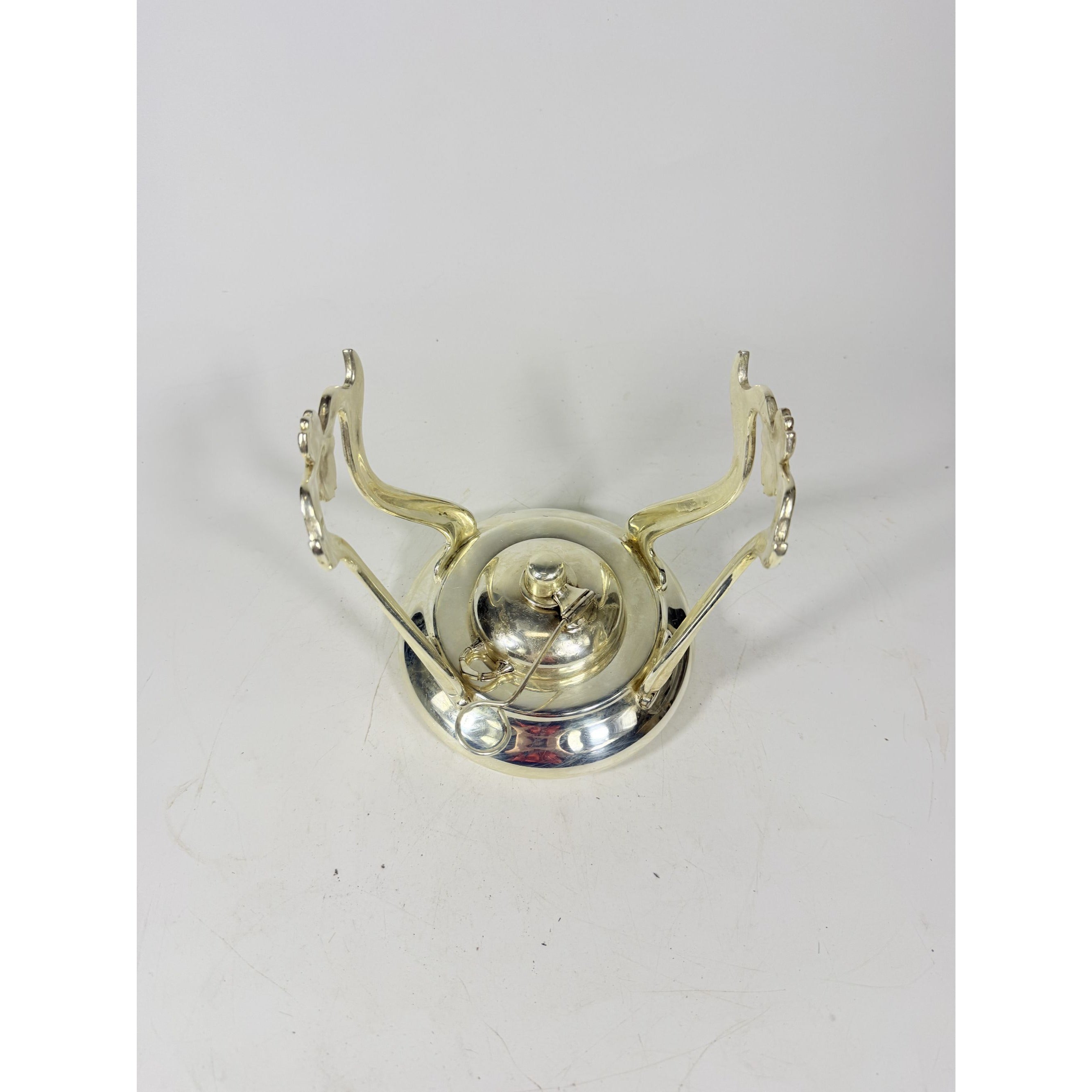 Silver Plated Tilting Tea Pot Urn with Stand Burner Reed and Barton 3970 Tea Service Vintage Silverplated Hollowware
