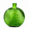 Green Decanter Rossini Empoli Glass Italy Embossed Eagle Green Decanter Vase No Stopper Vintage Barware Collectible Glassware Hand Blown