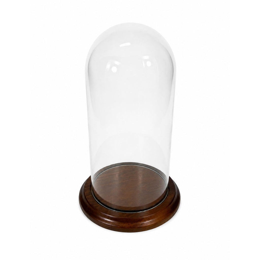 Cloche Bell Glass Dome Display Vintage Large Wooden Base Display Figurines Collectables