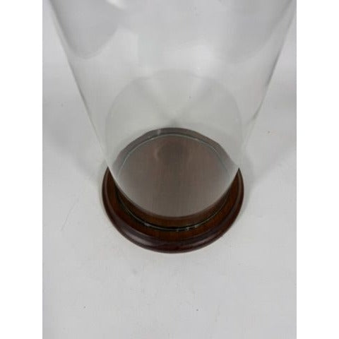Cloche Bell Glass Dome Display Vintage Large Wooden Base Display Figurines Collectables