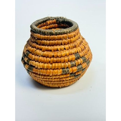 Native American Woven Basket Mini Handmade Vintage Southwestern Art Indian Historical Craft Southwest Aboriginal Shelf Home Decor Decorative