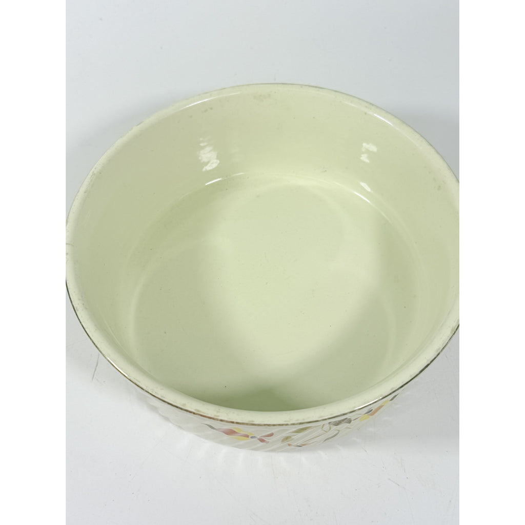 Souffle/Round Casserole Baking Dish Hall’s Jewel Tea Autumn Leaf Mid Century Cookware Bakeware Kitchenware Vintage Farmhouse Cottage Granny
