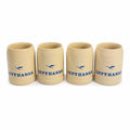 Stoneware Tankard Beer Stein Coffee Mug Lufthansa Air Airline German Set 4 Vintage Handled Pottery Collectible Travel 3/10 Litre Barware