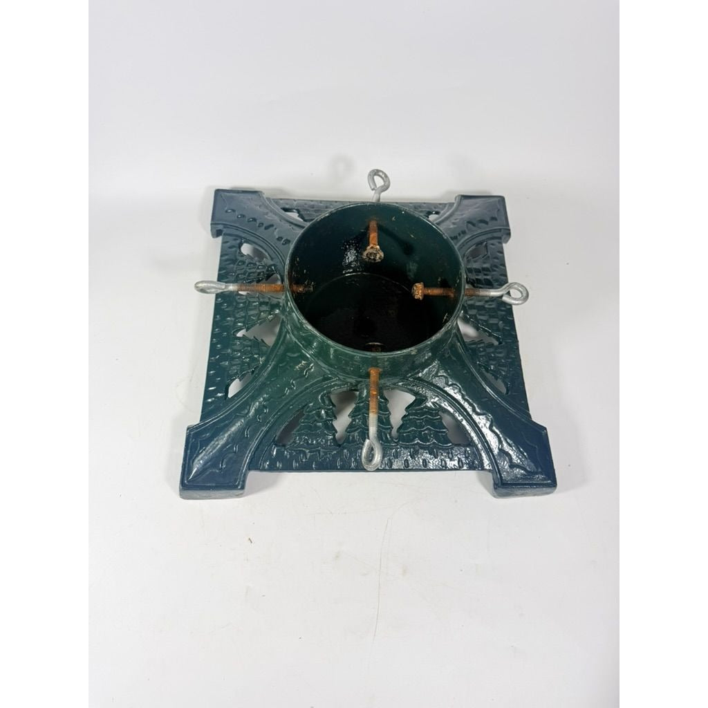 Cast Iron Metal Christmas Tree Holder John Wright Green Vintage Holiday Home Decor