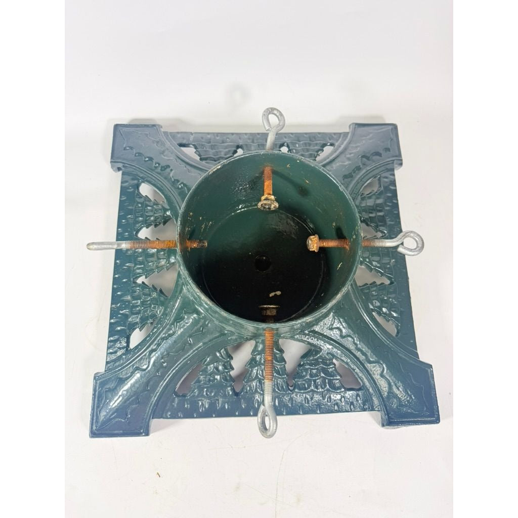 Cast Iron Metal Christmas Tree Holder John Wright Green Vintage Holiday Home Decor