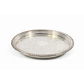 Round Pedestal Cake Stand Lazy Susan Spring Flowers Silver Plated Wm Rogers & Sons Pierced Edge Reticulated Tray Server Hostess Serving