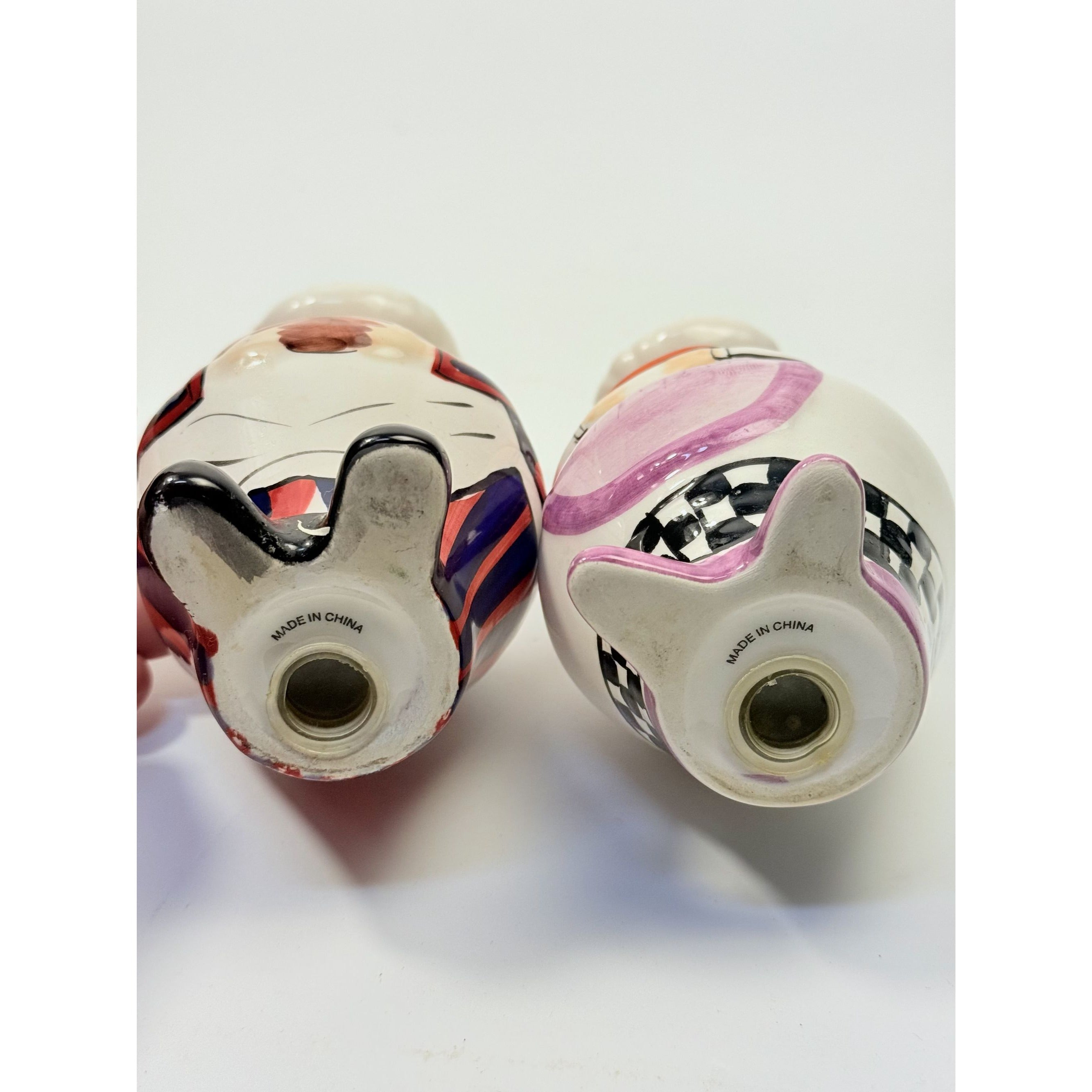 Salt and Pepper Shakers Mr and Mrs Chef Hand Painted Vintage Porcelain Ceramic Large Collectible Kitchen Tools Utensils