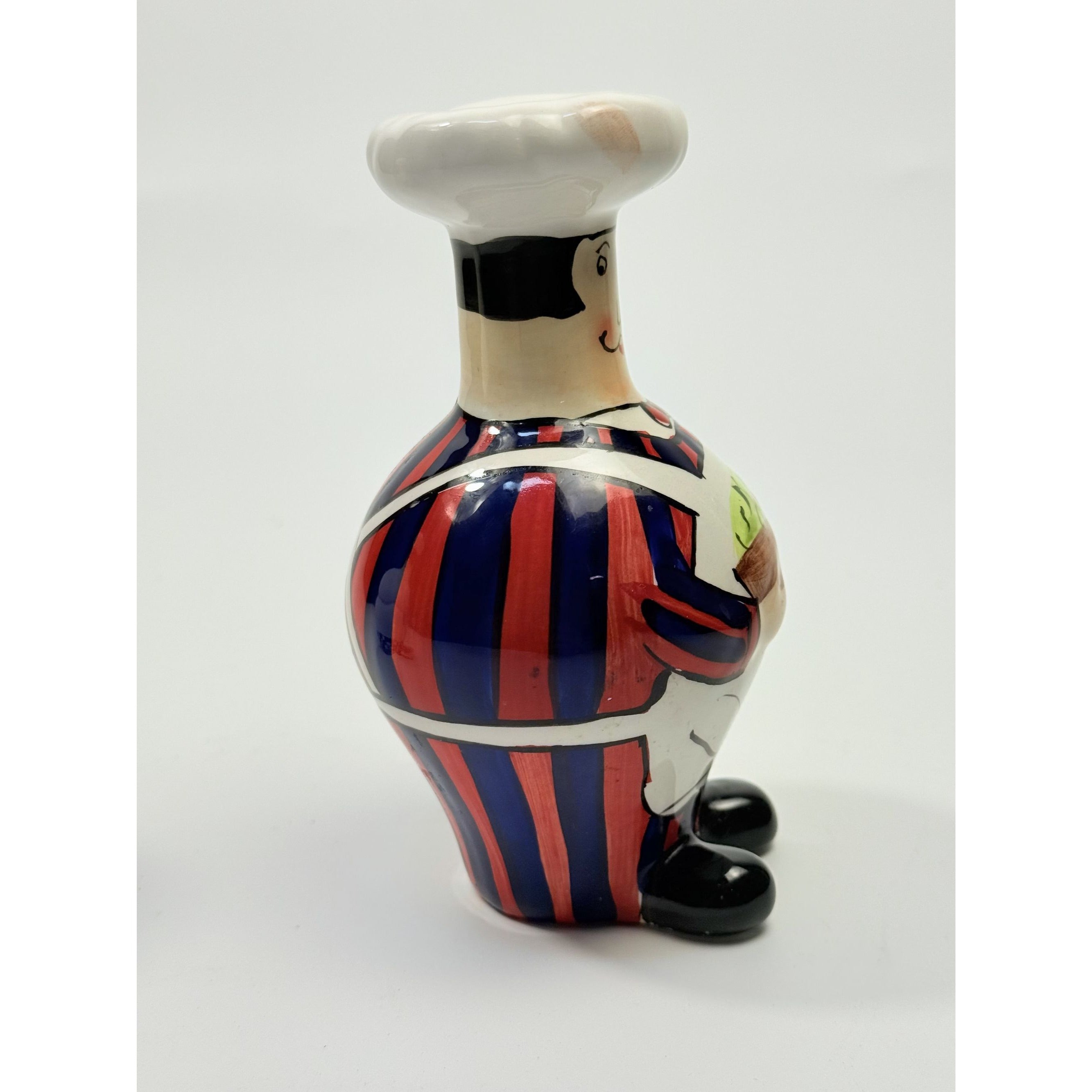 Salt and Pepper Shakers Mr and Mrs Chef Hand Painted Vintage Porcelain Ceramic Large Collectible Kitchen Tools Utensils