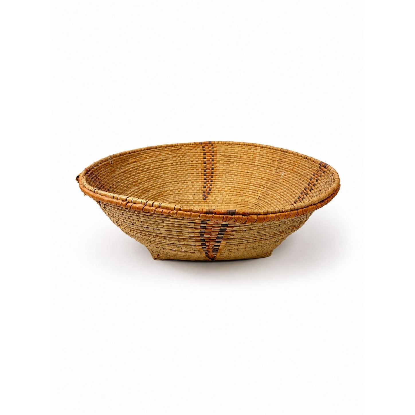 Handmade Basket African Hausa Nigeria Woven Grass Baskset Centerpiece Table Fruit Unique Home Gallery Wall Kitchen Decorative Accents