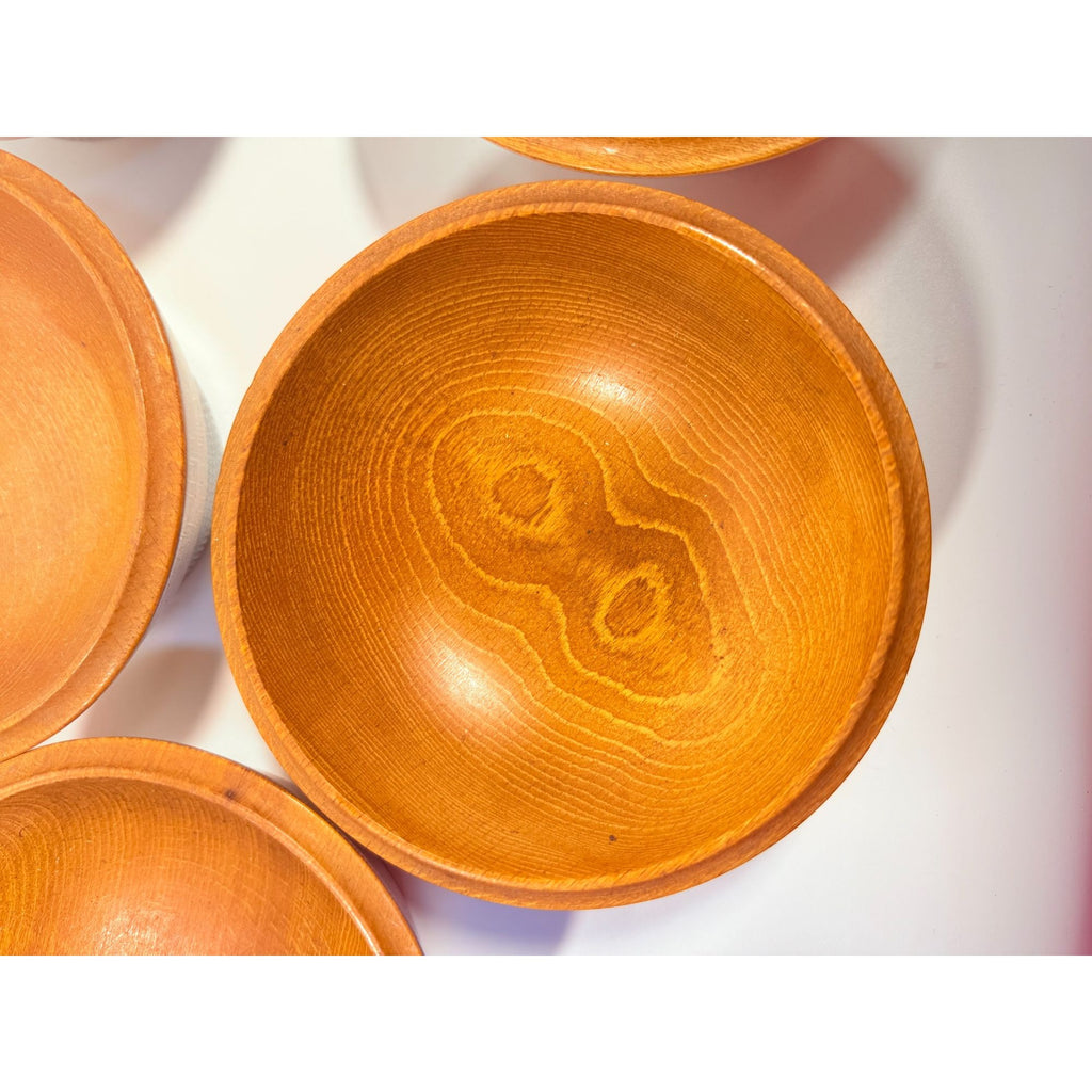 Teak Wood and Chrome Salad Bowl Set Hellerware Mid Century Vintage Retro Collectible Large Wood Salad Bowl 6 Individual Bowls