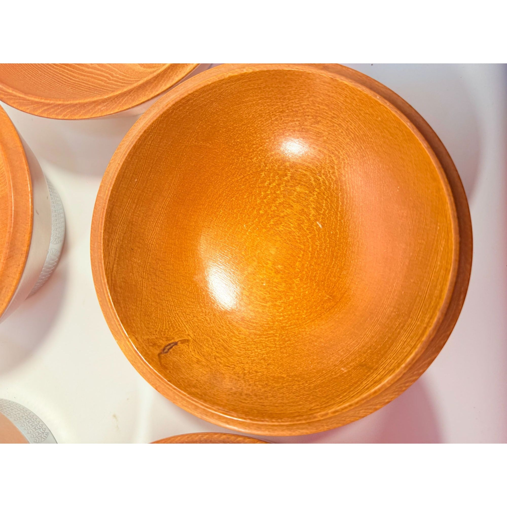 Teak Wood and Chrome Salad Bowl Set Hellerware Mid Century Vintage Retro Collectible Large Wood Salad Bowl 6 Individual Bowls