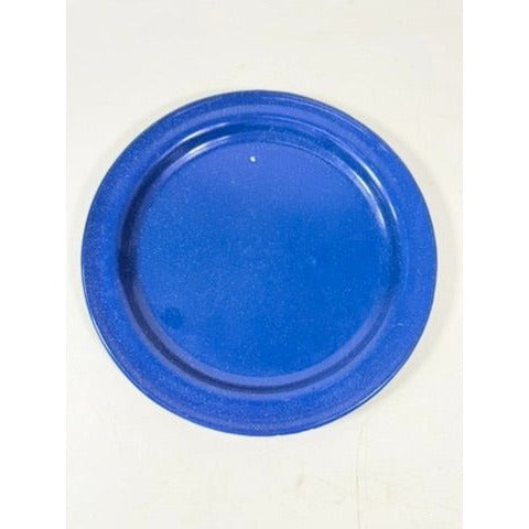 Enamel Plates Set 2 Blue Spatter Graniteware Camping Replacement Vintage Farmhouse Primitive