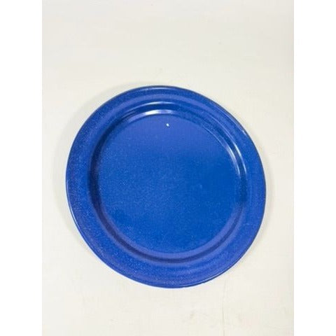 Enamel Plates Set 2 Blue Spatter Graniteware Camping Replacement Vintage Farmhouse Primitive