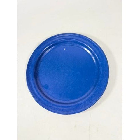 Enamel Plates Set 2 Blue Spatter Graniteware Camping Replacement Vintage Farmhouse Primitive