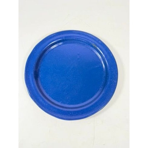Enamel Plates Set 2 Blue Spatter Graniteware Camping Replacement Vintage Farmhouse Primitive