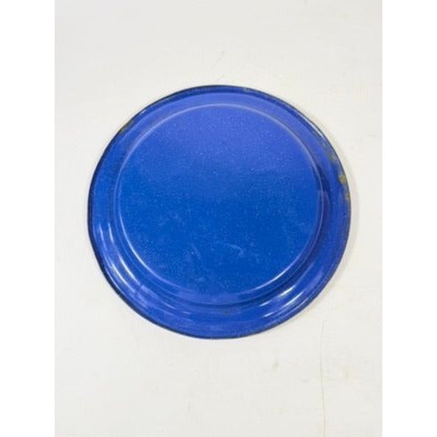 Enamel Plates Set 2 Blue Spatter Graniteware Camping Replacement Vintage Farmhouse Primitive