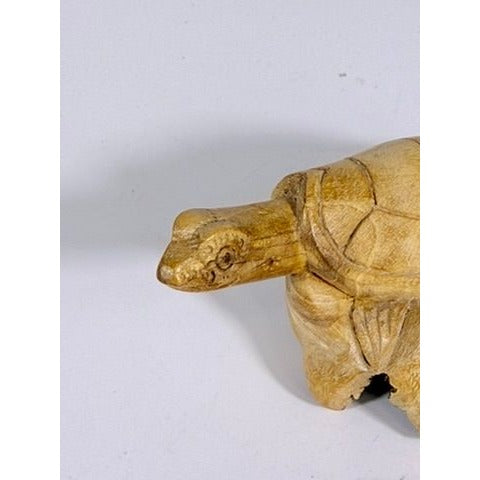 Wooden Sculpture Hand Carved Burwood Mushroom Turtle Burlwood Folk Art Figurine Vintage Collectible Gift