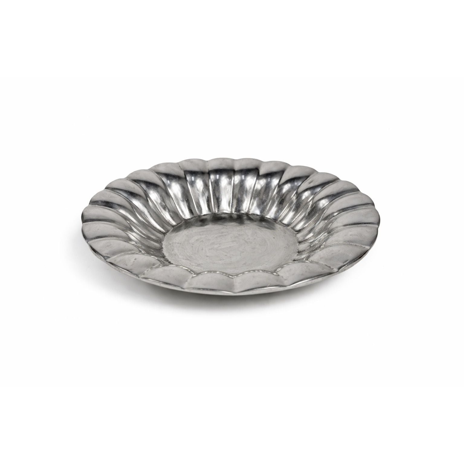 Pewter Bowl Silver Large Fruit Serving Holland Boone Shell Scalloped Round Replacement Dishes Holiday Party Wedding Gift Traditional Home