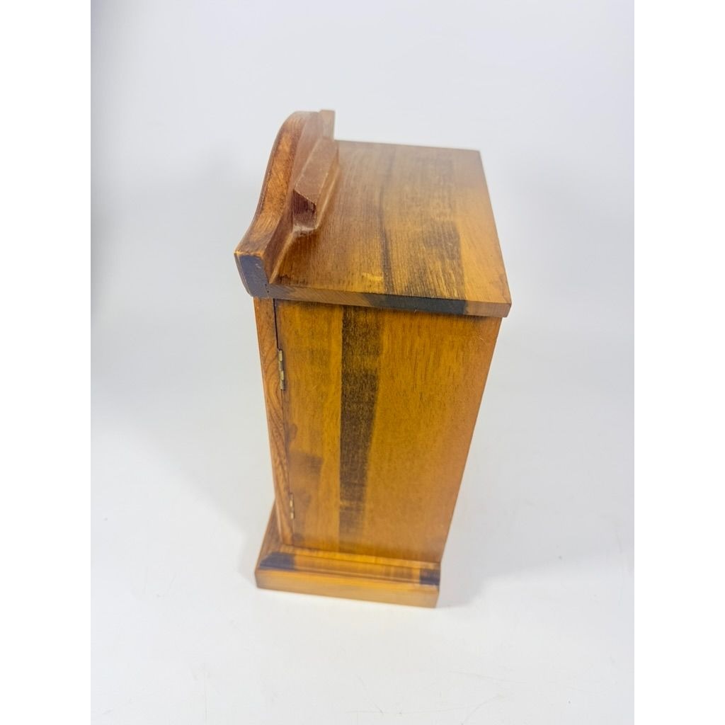 Wood Musical Jewelry Box Royal Sealy Japan Lattice Doors Table top Dresser Boudior Storage Holder Cabinet Music Box