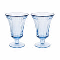 Ice Tea Goblets Set 2 Fostoria Jamestown Light Iced Blue Swirl Vintage Glassware Replacement Discontinued Steware Glasses