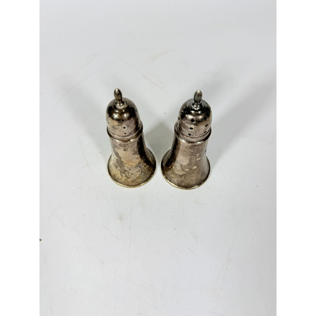 Weighted Sterling Silver Crown Salt & Pepper Shakers set 68 g