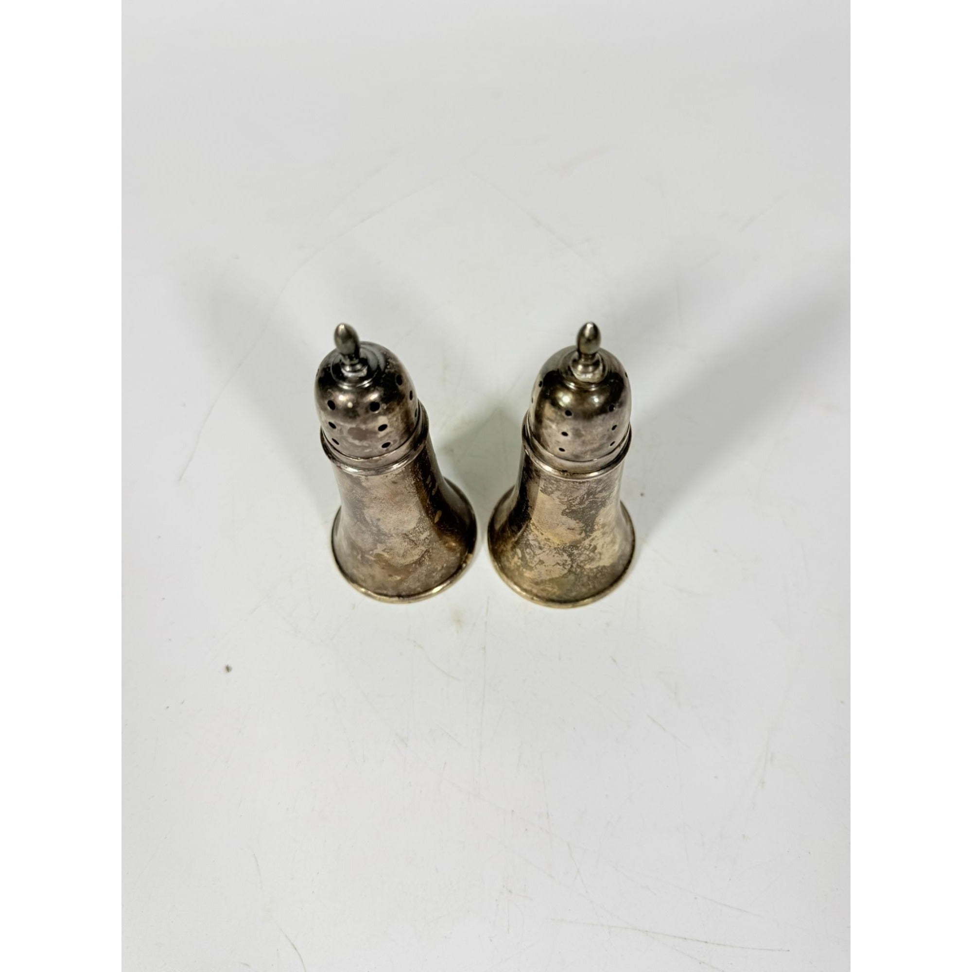 Weighted Sterling Silver Crown Salt & Pepper Shakers set 68 g