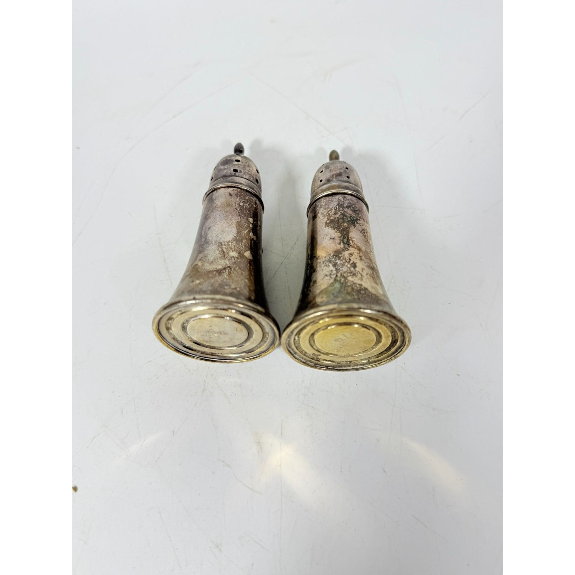 Weighted Sterling Silver Crown Salt & Pepper Shakers set 68 g
