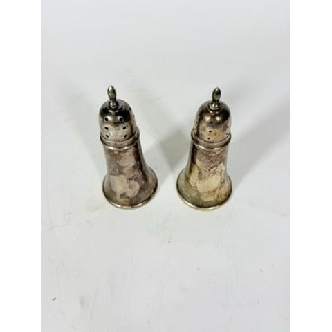 Weighted Sterling Silver Crown Salt & Pepper Shakers set 68 g