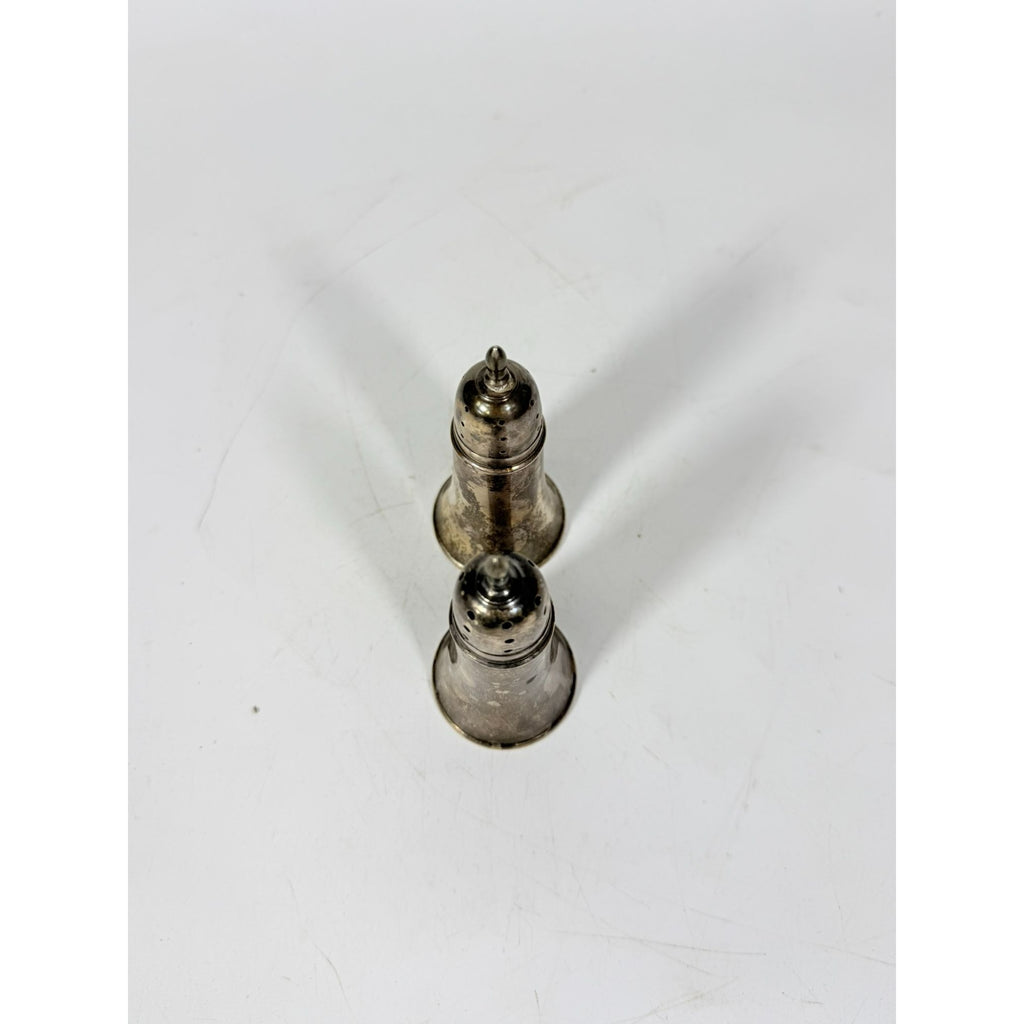 Weighted Sterling Silver Crown Salt & Pepper Shakers set 68 g