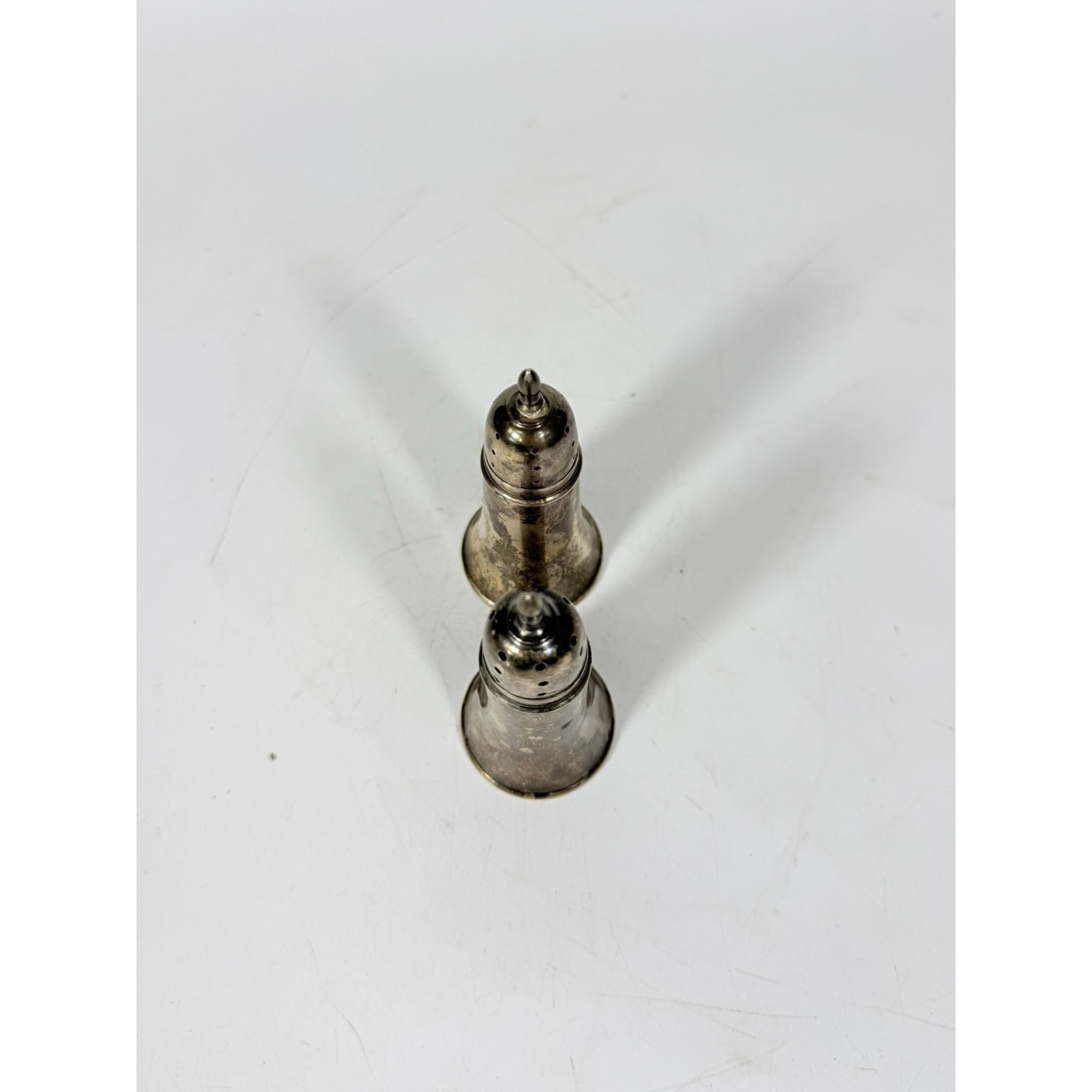 Weighted Sterling Silver Crown Salt & Pepper Shakers set 68 g