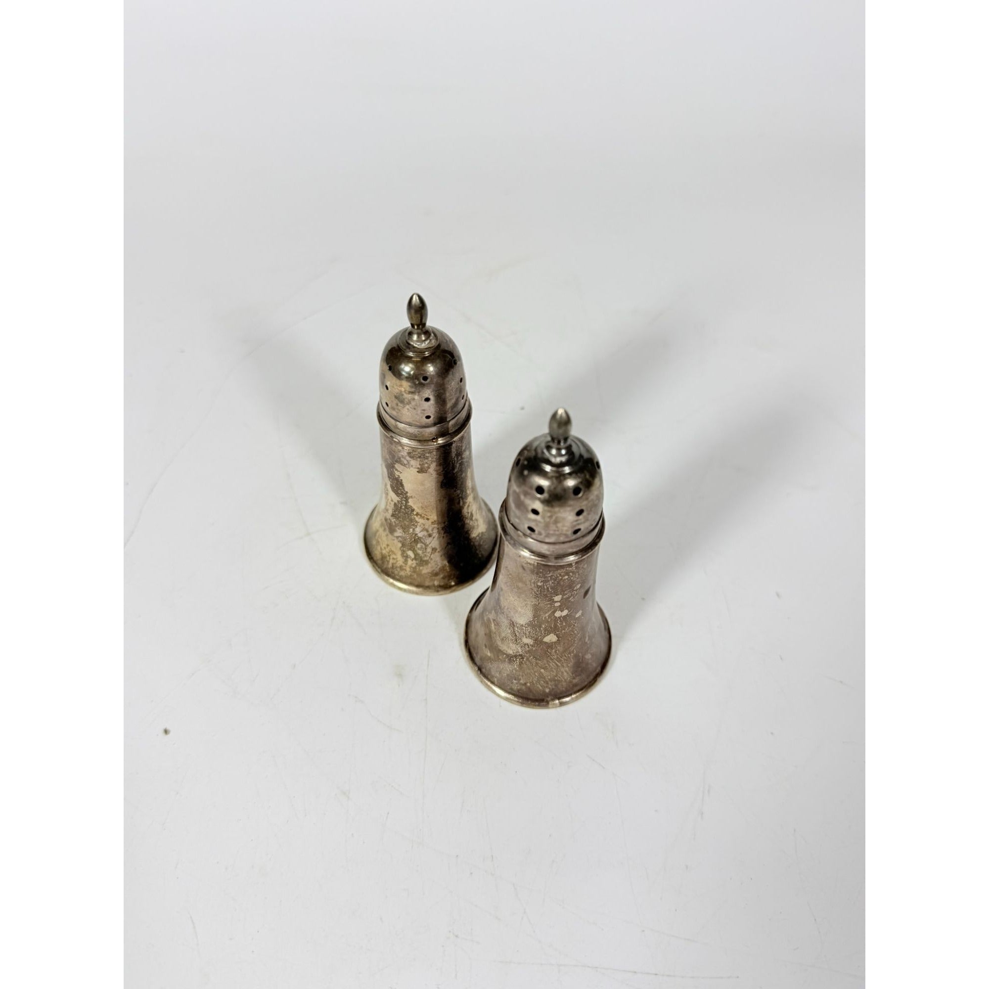 Weighted Sterling Silver Crown Salt & Pepper Shakers set 68 g
