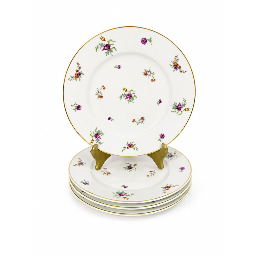 Dinner Plates Set 4 Haviland Migonette Limoges France Replacement China French Floral Bone Vintage Wedding